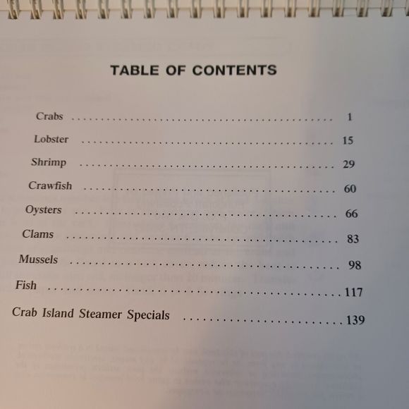 Crab Island Steamer Cookbook 2004 Paperback Spiralbound Steamed Seafood Recipes - Picture 5 of 7